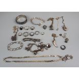 Collection of silver jewellery approx gross weight 210g