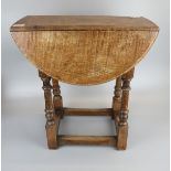 Small oak gateleg table