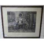 Black and White engraving - The Way of the Sun by W Denny Sadler - Approx IS: 44cm x 52cm