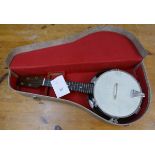 Cased banjo