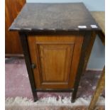 Antique oak pot cupboard - Approx W: 44cm D: 44cm H: 78cm
