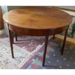 Fine pair of mahogany demi-lune tables