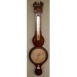 Inlaid antique banjo barometer