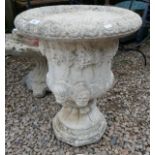 Pedestal stone planter