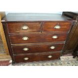 Antique mahogany chest of 2 over 3 drawers - Approx W: 104cm D: 52cm H: 89cm