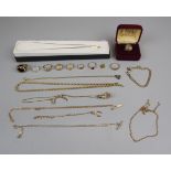 Collection of gold jewellery - approx gross weight 53g