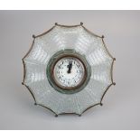 Unusual antique glass unbrella clock