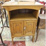 Vintage small oak lockable cabinet