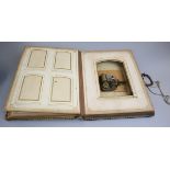 Victorian musical photograph album with key