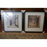 2 signed architectural prints signed by Alan Blaustein