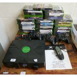 Xbox with games and accessories