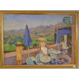 Olwen Tarrant oil cafe Terraza - Serra de Tramuntana - Approx image size: 115cm x 80cm