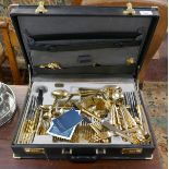 Cased Viners Dubarry Classic gold tone canteen of cutlery