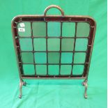 Stain glass fire screen