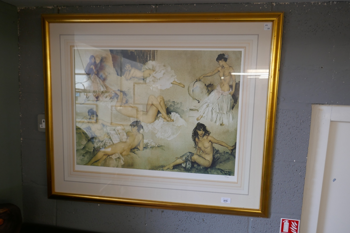 L/E William Russell Flint print with blind stamp - Approx image size: 70cm x 53cm