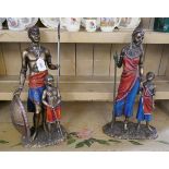 2 Masai figures - Approx H:47cm