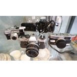 Collection of vintage cameras