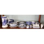 Collection of blue and white china