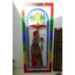 Stained glass panel - Approx image size: 40cm x 95cm