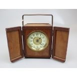 Travel clock with enamel face