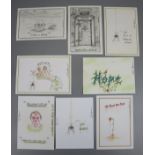 8 Charles Bronson original jail art post cards