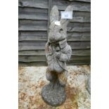 Stone statue of Peter Rabbit - Approx height: 54cm