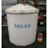 Large enamel bread bin