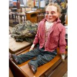 Antique Ventriloquist dummy - Approx height: 90cm