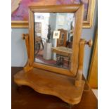 Antique walnut vanity mirror