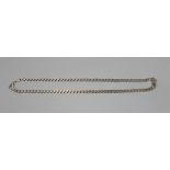Heavy gents silver curb necklace