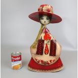1960's Mexican Serimel Tonalalal paper mache doll - Approx height: 40cm
