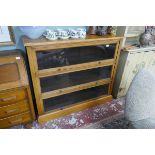 Barristers oak bookcase - Approx W: 123cm D: 39cm H: 109cm