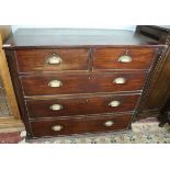 Antique mahogany chest of 2 over 3 drawers - Approx W: 104cm D: 52cm H: 89cm