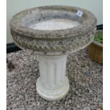 Stone birdbath