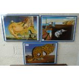 set of 3 Salvador Dali prints