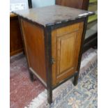 Antique oak pot cupboard - Approx W: 44cm D: 44cm H: 78cm