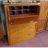 Mahogany chest with secretaire drawer - Approx W: 89cm D: 48cm H: 106cm