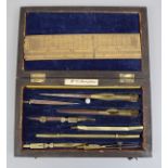 Cased technical drawing set