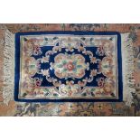 Chinese blue patterned rug