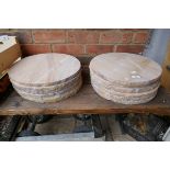 12 round natural stone slabs 18" diameter