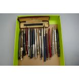 Collection of vintage fountain pens & propelling pencils