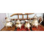 Silver plate tea service