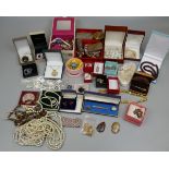 Collection of costume jewellery etc