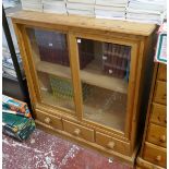 Pine display cupboard