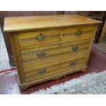 Edwardian chest of drawers - Approx W: 105cm D: 53cm H: 78cm