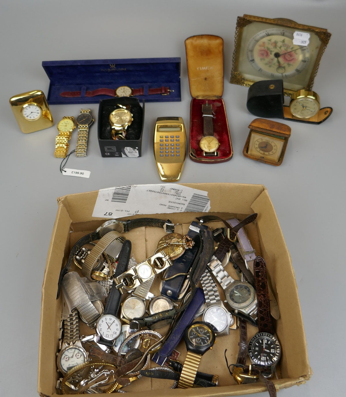 Collection of watches clocks etc