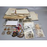 WWII RAF officers medal group for F/lT H Howson to include photos and top secret military paperwork