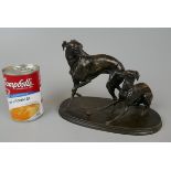 Bronze greyhound statue - Approx H: 16cm