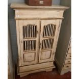 Distressed cupboard - Approx W: 70cm D: 34cm H: 118cm