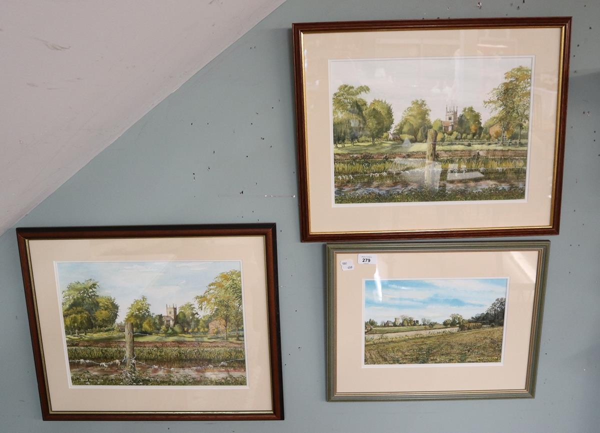 3 original watercolours by David Harris